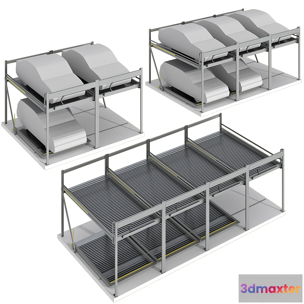 1394538 - Car Compact Level Parking System Lift Elevator 3D Max