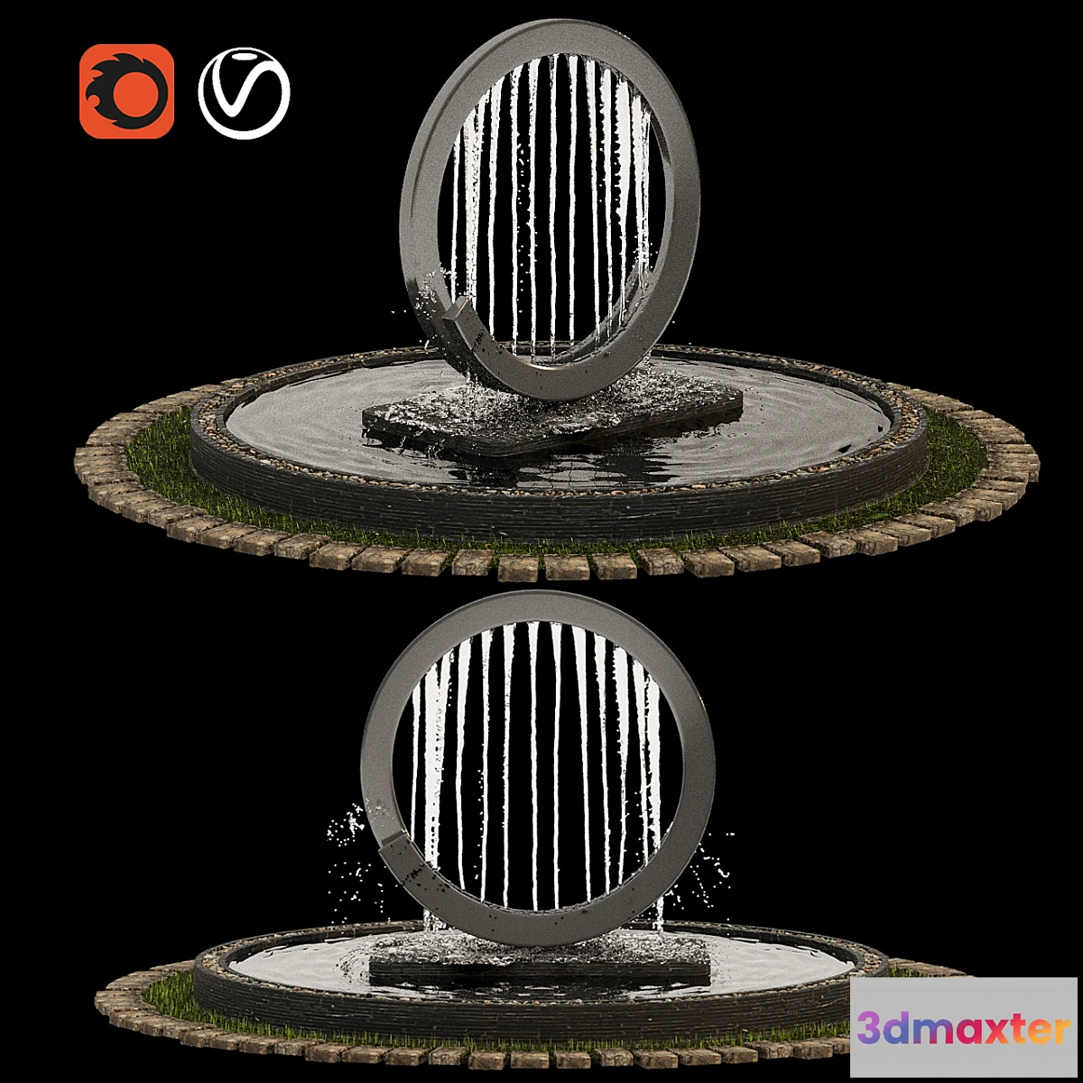 1395272 - Garden Fountain 01 3D Max