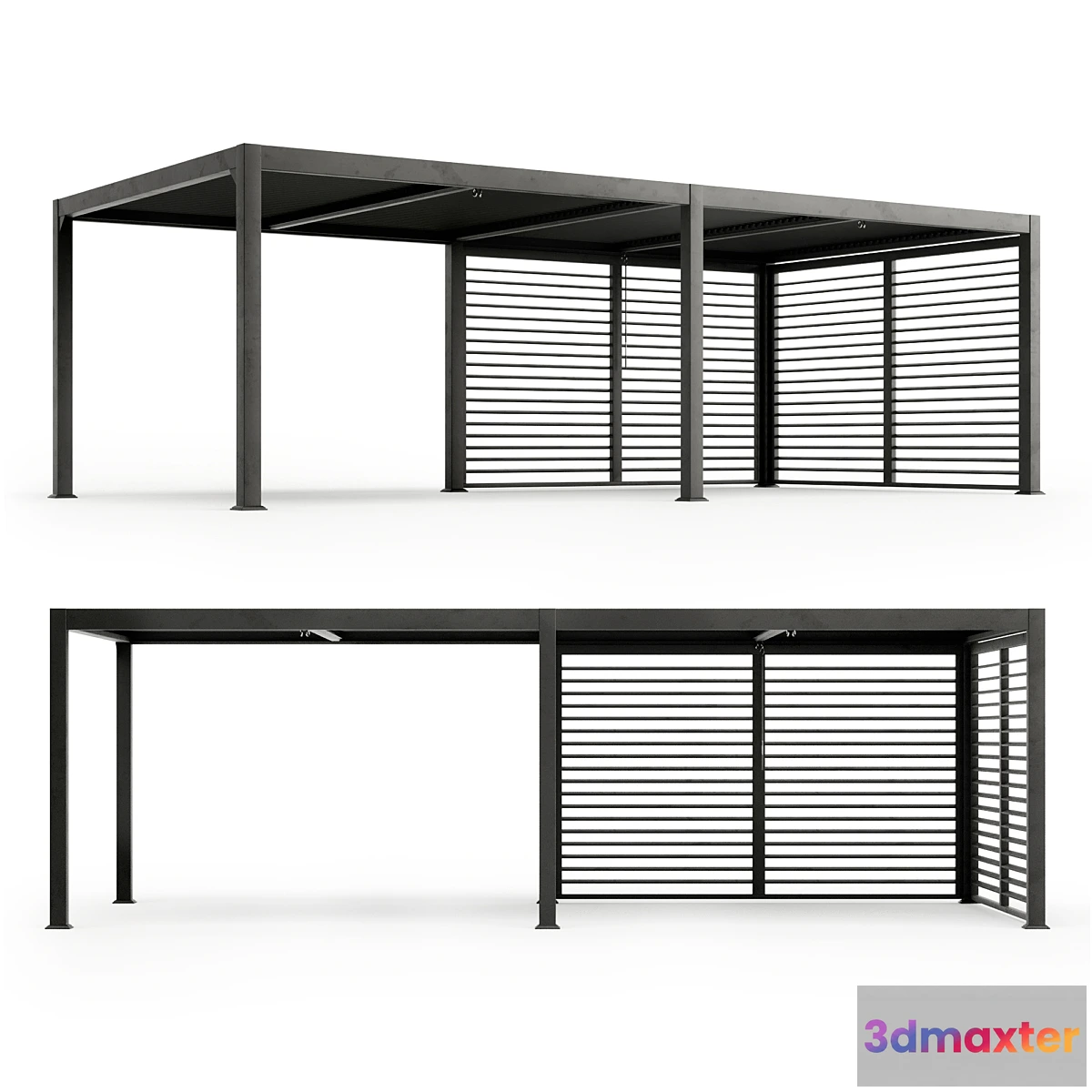 1395712 - Terrace pergola MARANZA 720cm gray 3D Max