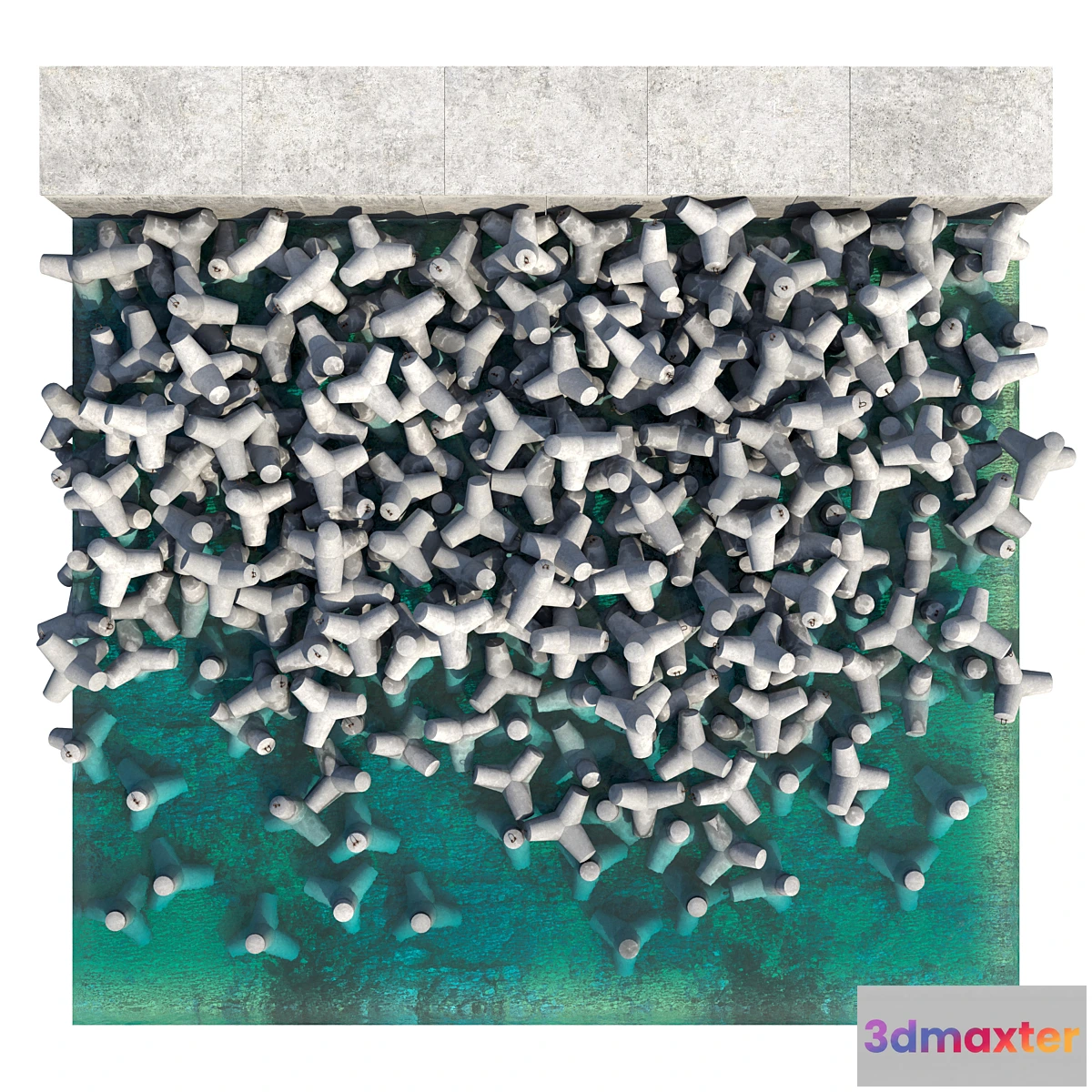 1399192 - Fragment of the coast protection structure 3D Max