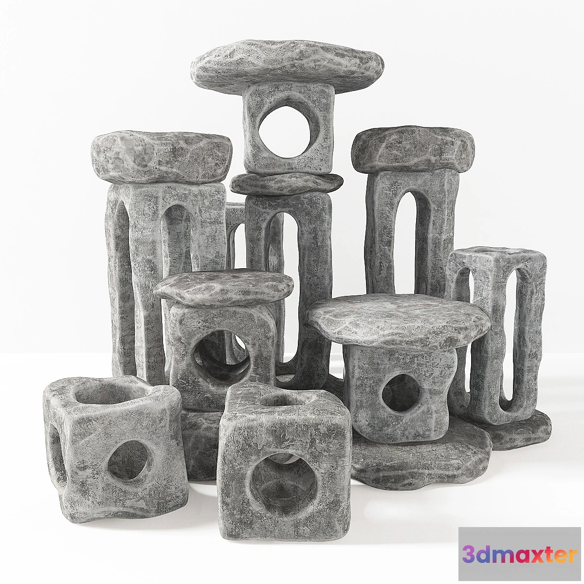 1399362 - Stone cubic lamps N2 3D Max