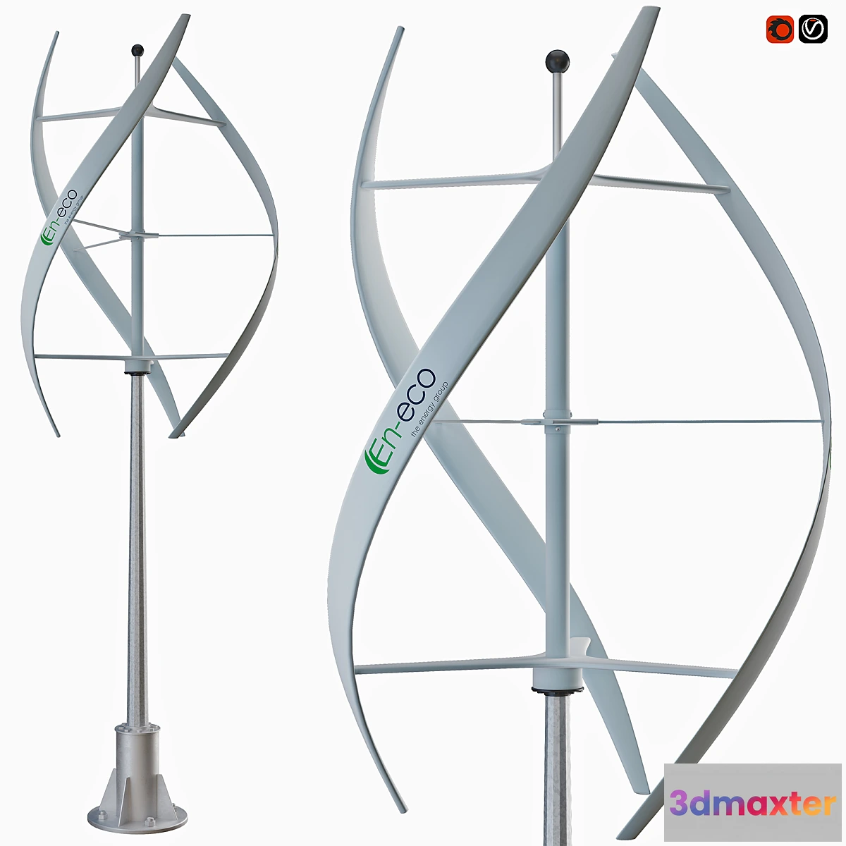 1399786 - Vertical wind turbine 3D Max