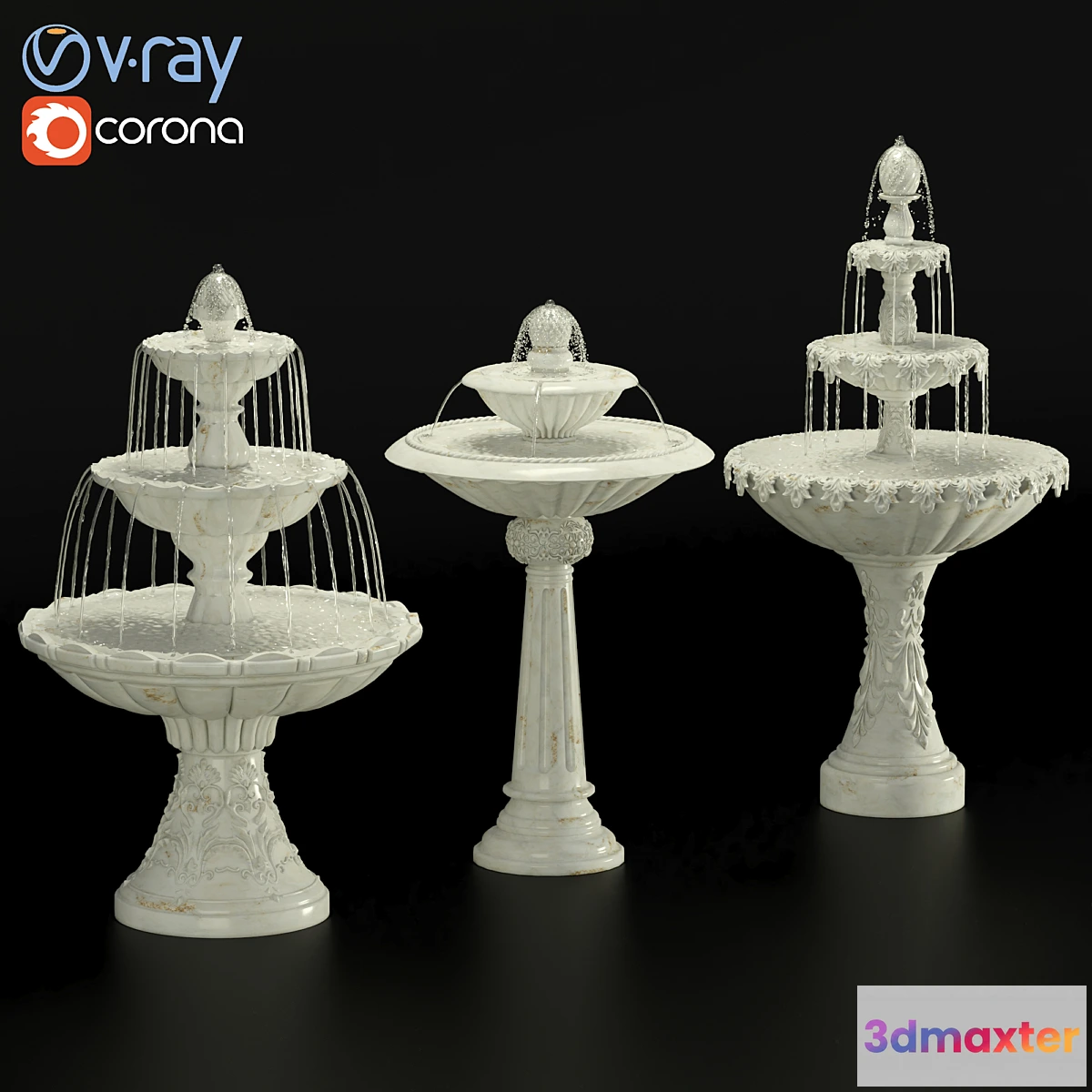 1400094 - Classic Fountain Collection 3D Max