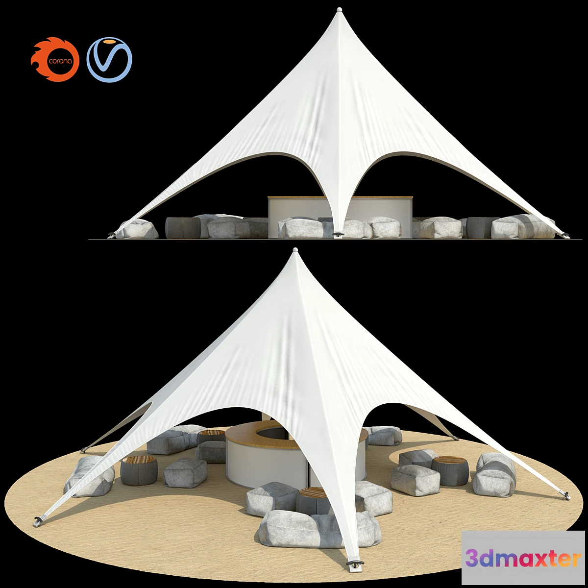 1400234 - Tent “Star” 3D Max