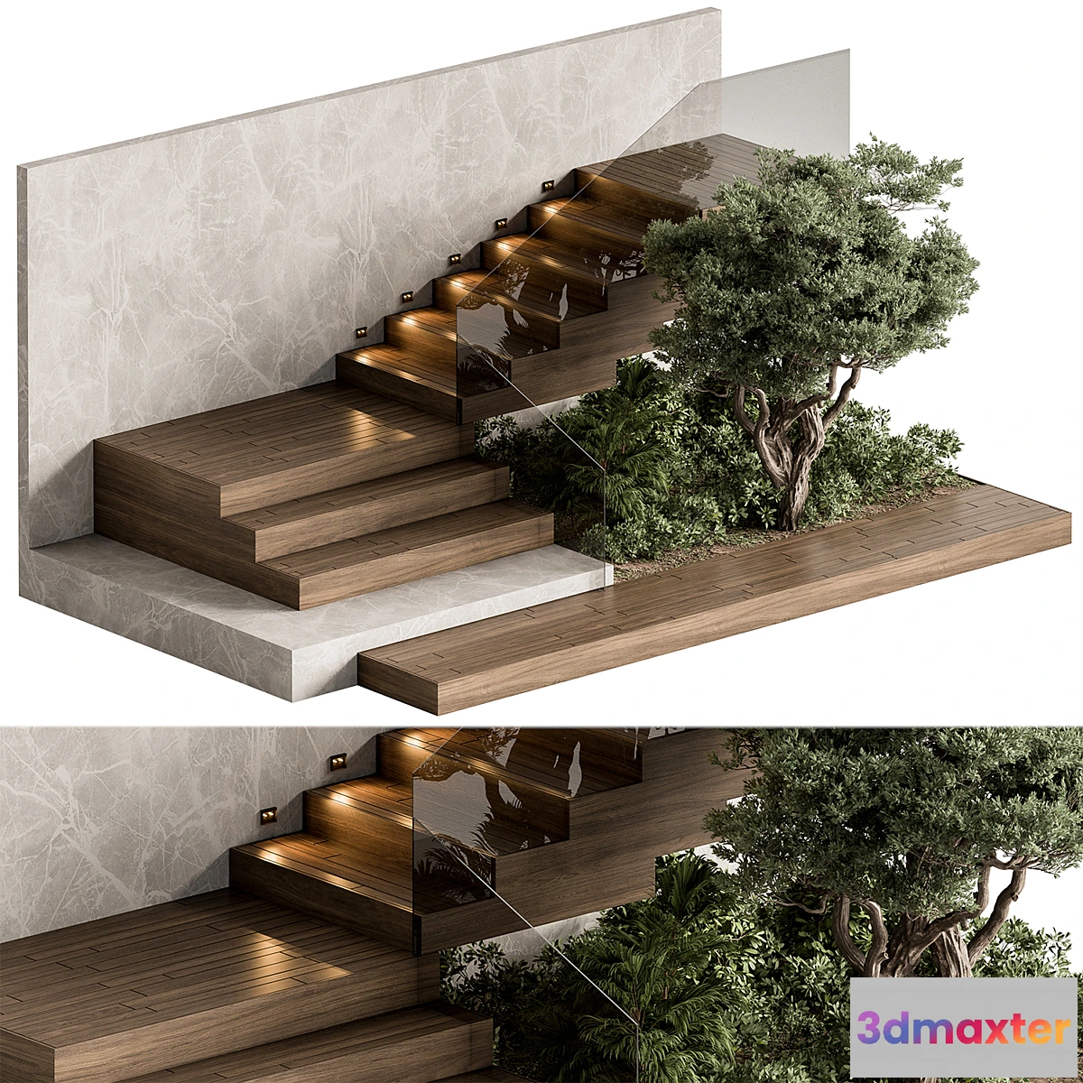 1402202 - Landscape Furniture stairs - Set 103 3D Max