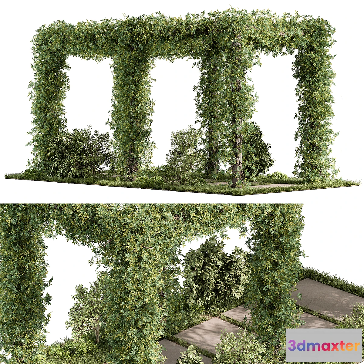 1402386 - Pergola and Plant - Set 89 3D Max