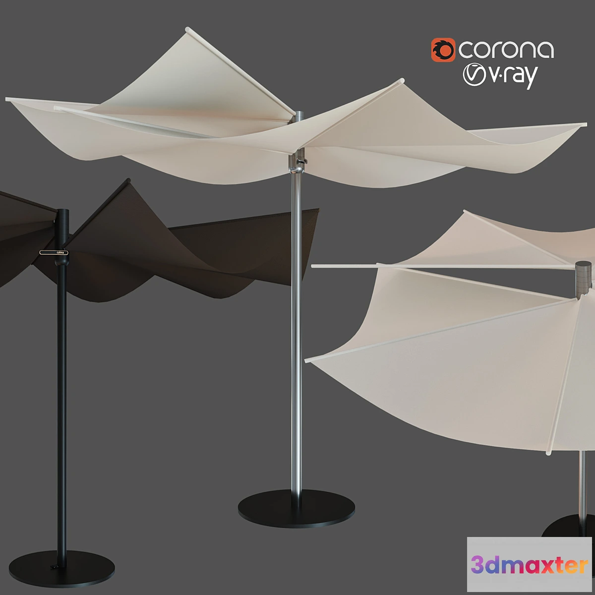 1404054 - Round garden umbrella 3D Max