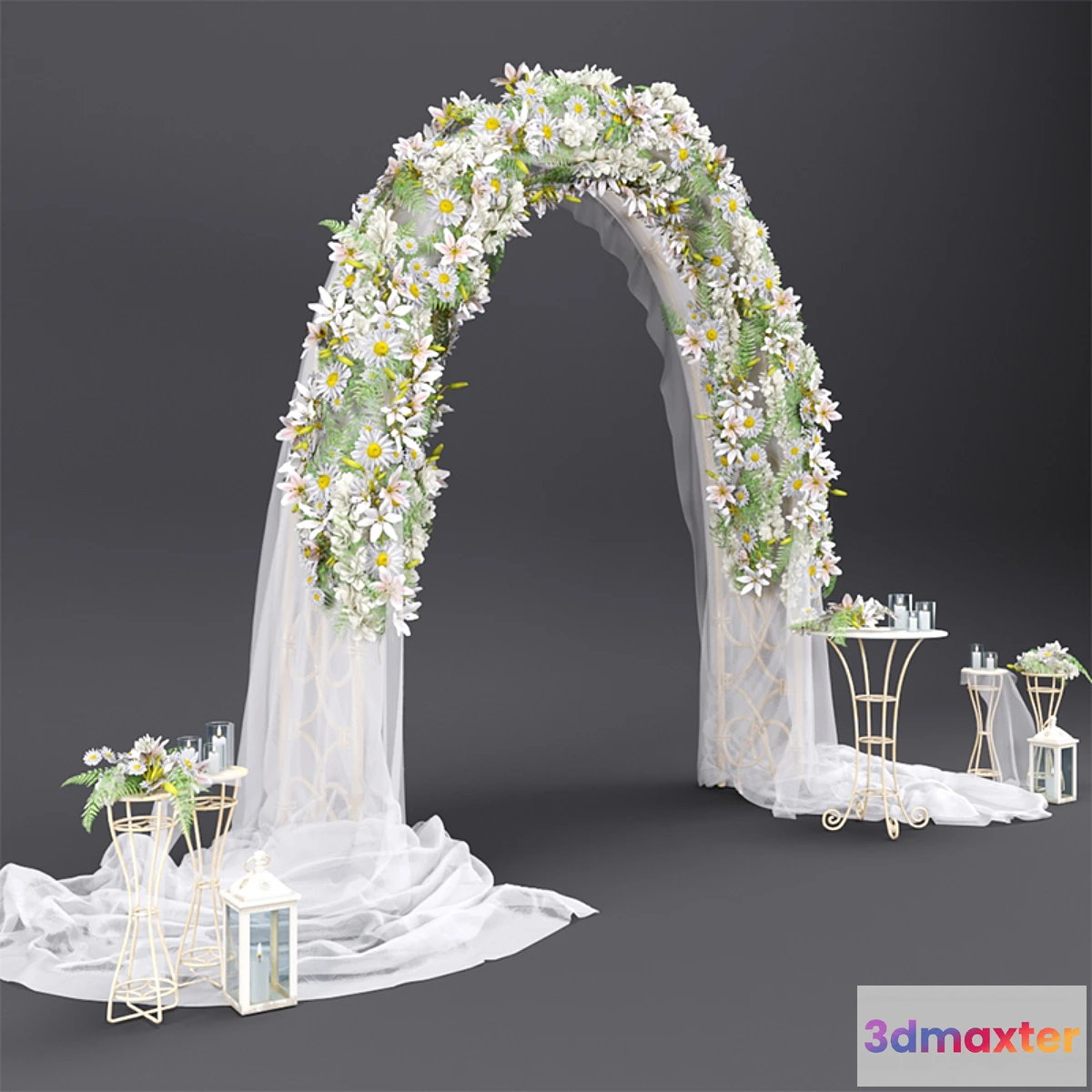 1404606 - Wedding arch with flowers 3D Max