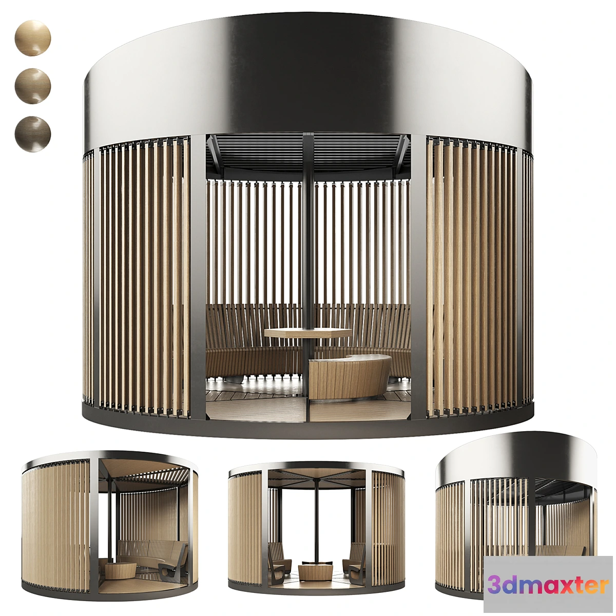 1404654 - Set of round gazebos 3D Max