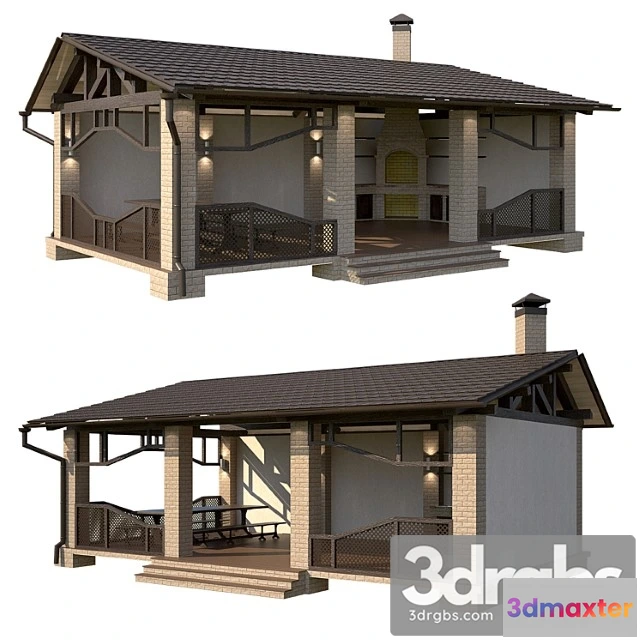 907022 - Arbor With Summer Kitchen