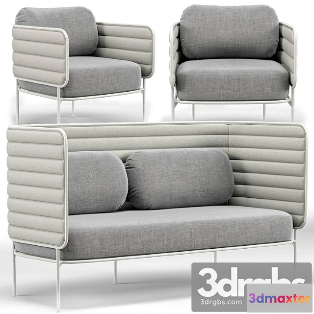 907132 - Capsule outdoor settee and lounge chair
