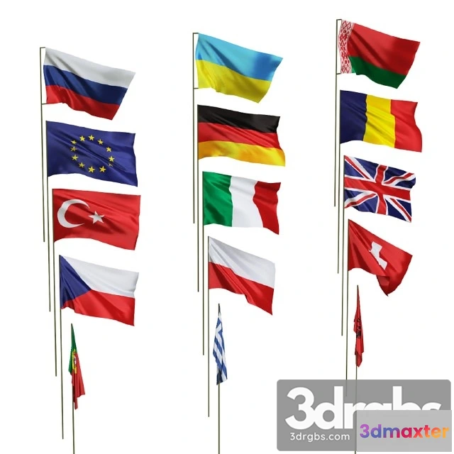 907218 - Flags Different Countries