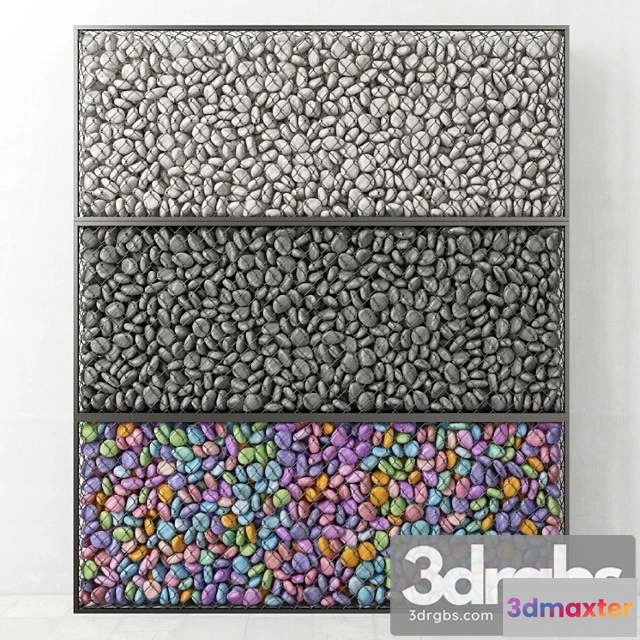 907244 - Gabion Medium With Pebbles Gabion Medium Pebble