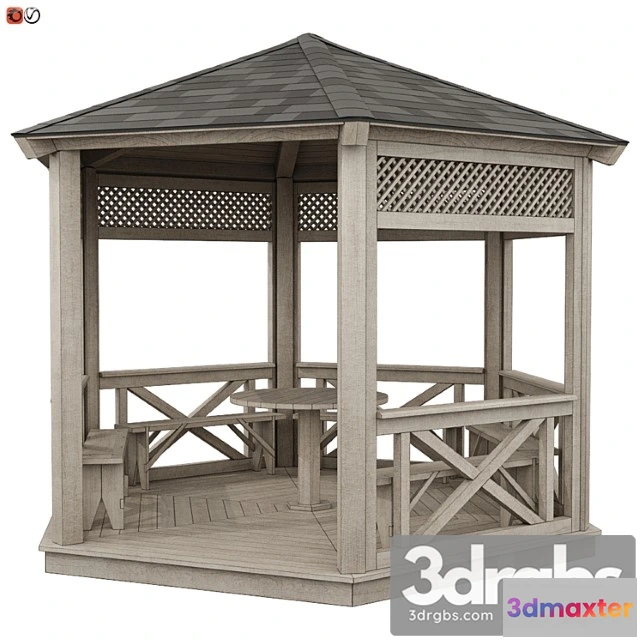 907260 - Garden Gazebo Made Of Wood 03