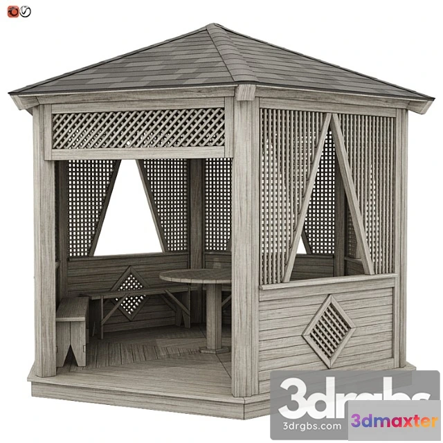 907262 - Garden Gazebo Made Of Wood 04