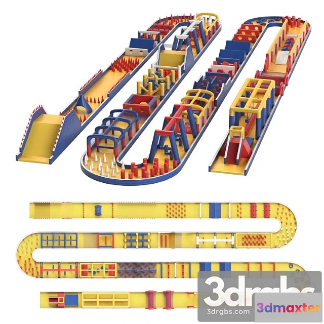 907330 - Giant obstacle course miss muddy