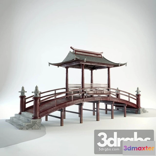 907366 - Japanese Covered Wooden Bridge