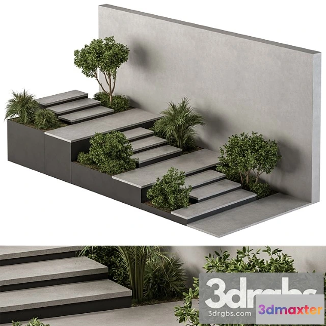 907394 - Landscape Furniture Stairs With Ivy And Garden Architect Element 57