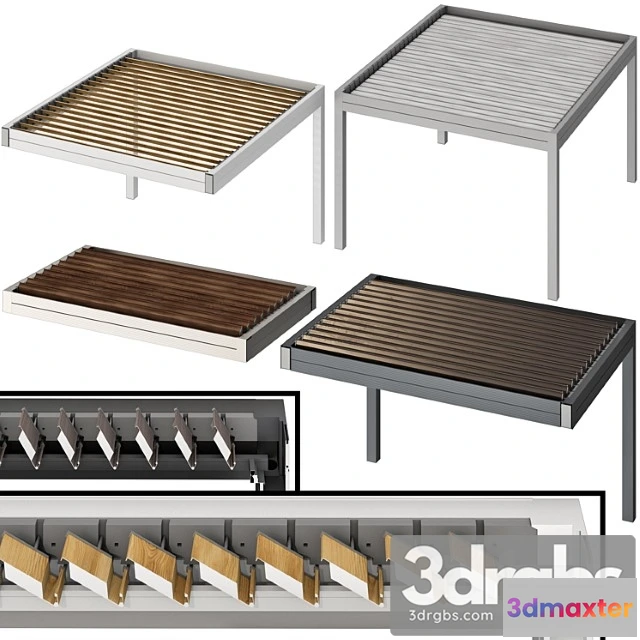 907452 - Metal Pergola Gazebo Canopy With Roller Shutters