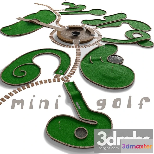 907460 - Mini golf. a set of 9 fields