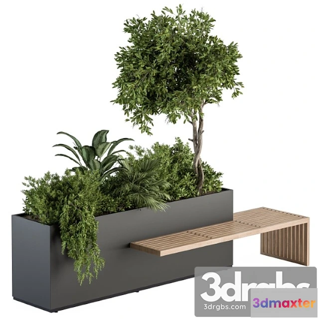907602 - plant box with bench - set 28