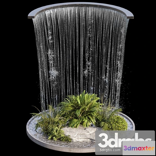 907906 - Waterfall Fountains and Plant 07