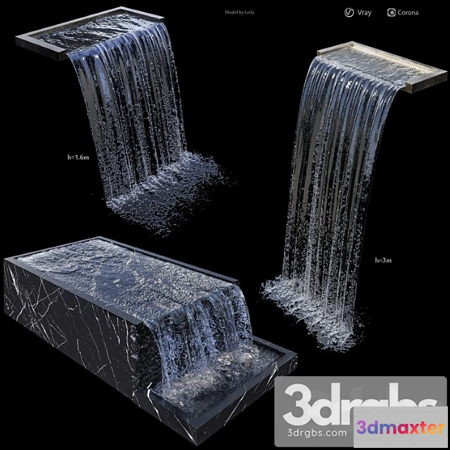 907918 - Waterfall fountains cascade water features