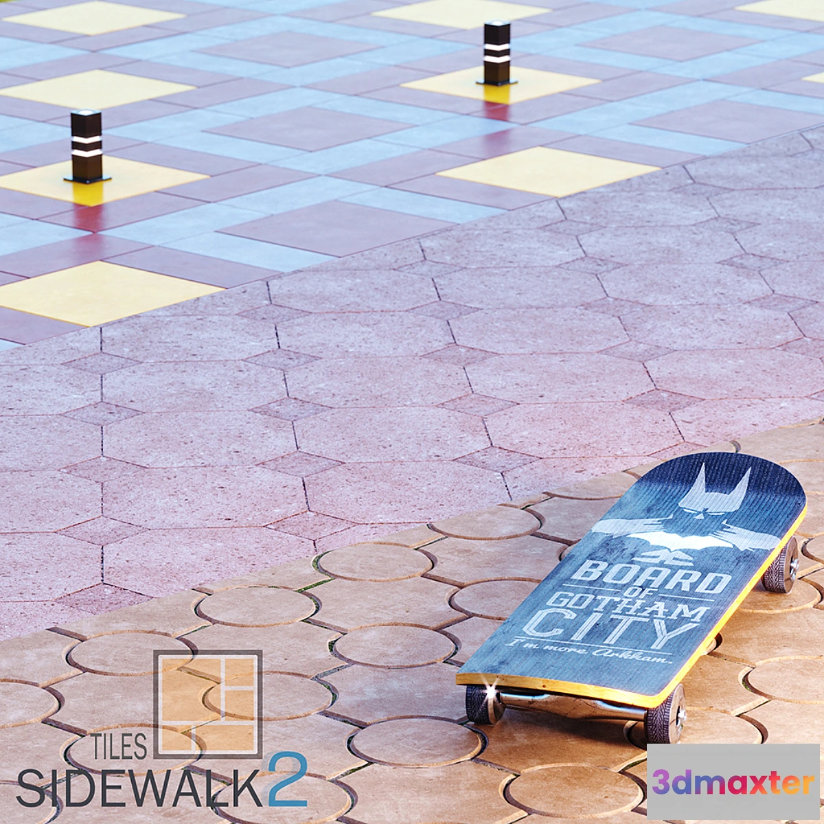 1278992 - Sidewalk Tiles 2 _ Paving Tiles 2 3D Max