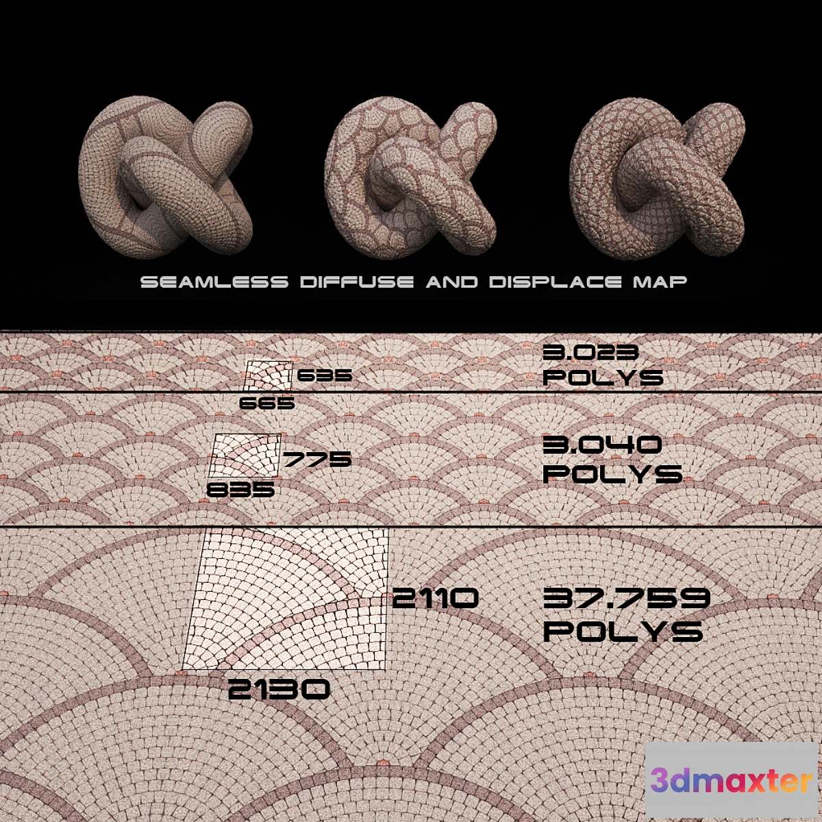 1291105 - Sett paving “fan” 3D Max