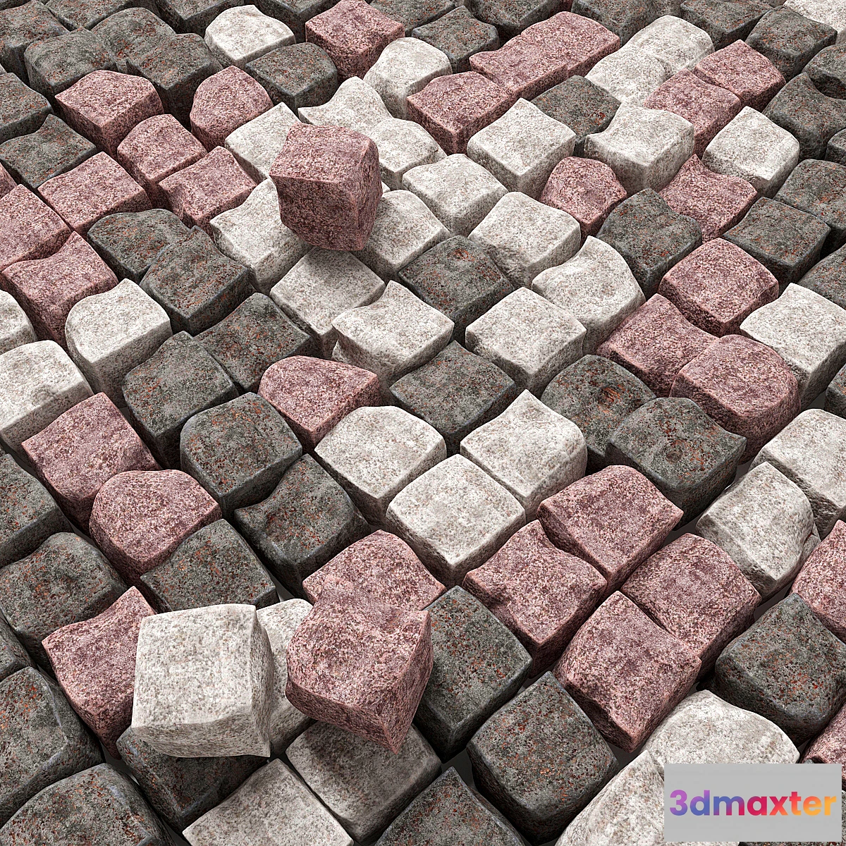 1319972 - Chipped granite paving _ Paving granite chipped 3D Max