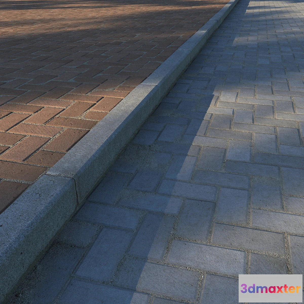 713070 - Paving slabs and curb (curb) - No.2