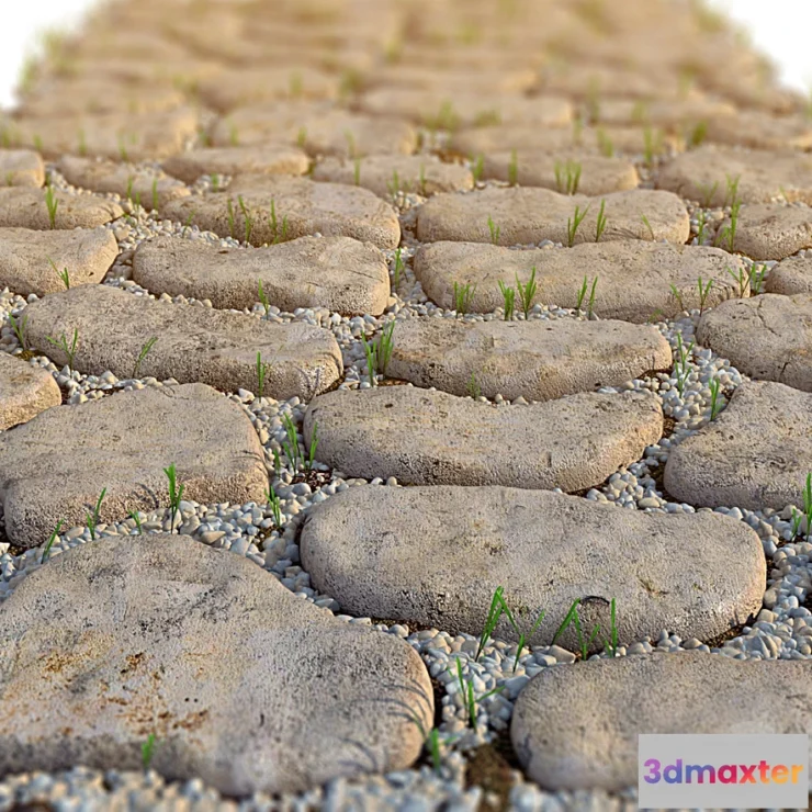 814724 - Decorative walkway with pebbles