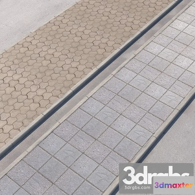 908040 - Paving 2 Sidewalk Options with Road Set 10