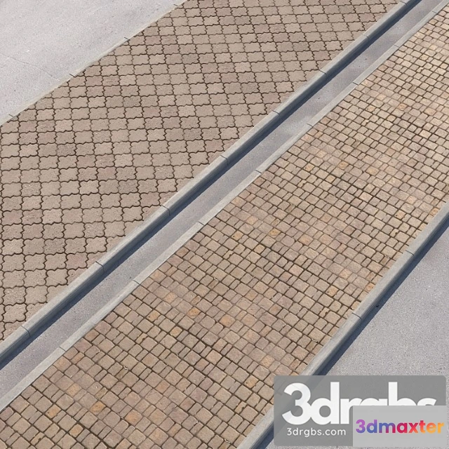 908042 - Paving 2 Sidewalk Options with Road Set 13