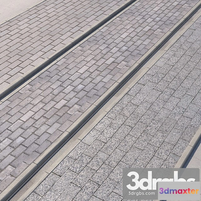 908048 - Paving 3 Variants of Pavement with Road Set 4