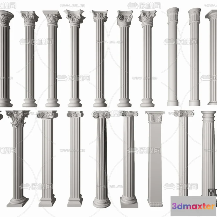 1238770 - PILLAR 3D MODELS - VRAY  CORONA - 3D MODEL - 509