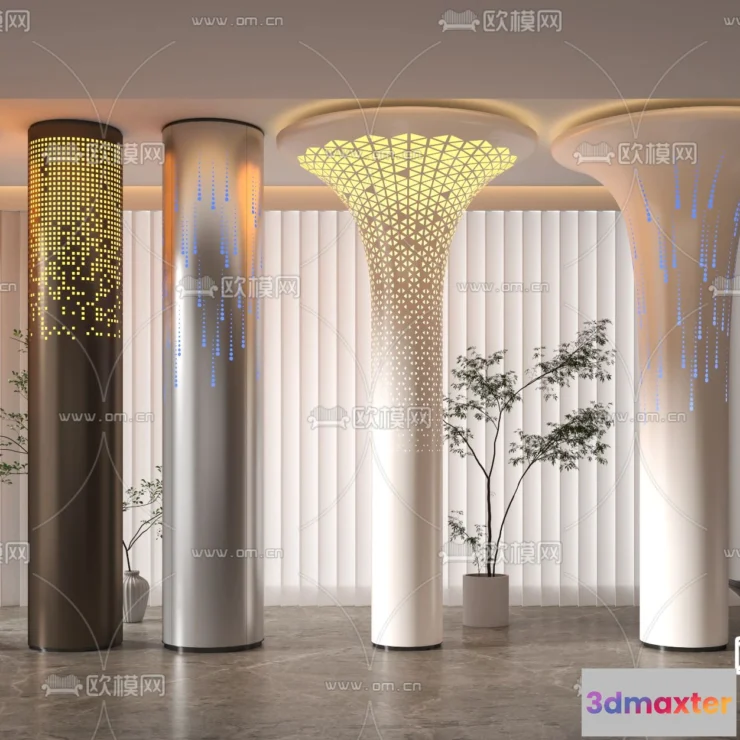 1238804 - PILLAR 3D MODELS - VRAY  CORONA - 3D MODEL - 526
