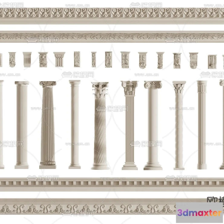 1238810 - PILLAR 3D MODELS - CORONA - 3D MODEL - 529