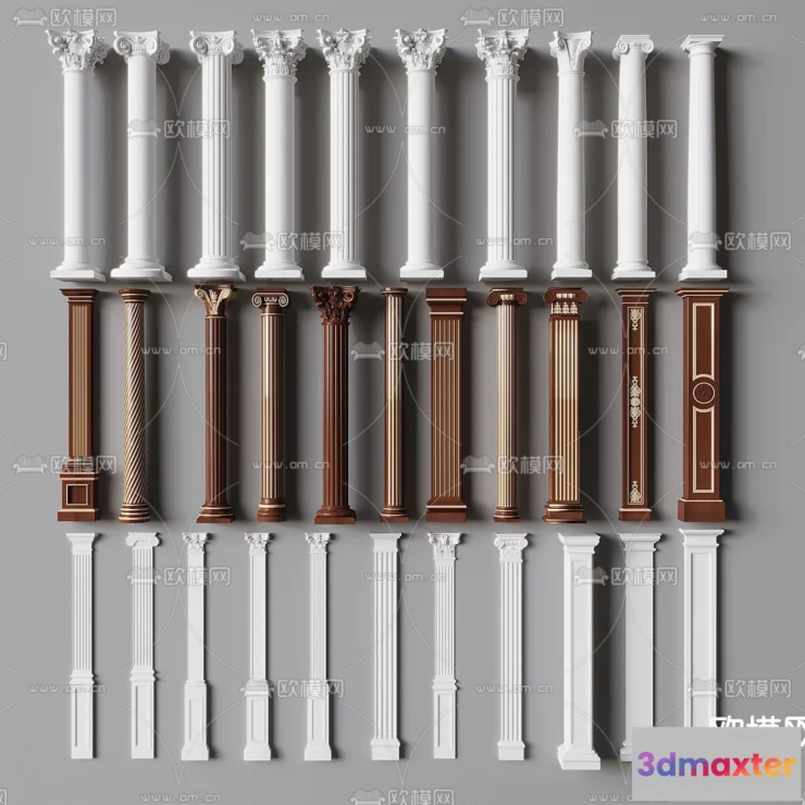 1238814 - PILLAR 3D MODELS - VRAY  CORONA - 3D MODEL - 531