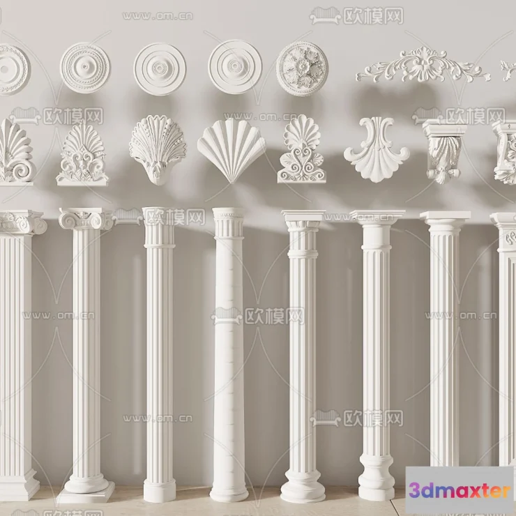 1238828 - PILLAR 3D MODELS - VRAY  CORONA - 3D MODEL - 538