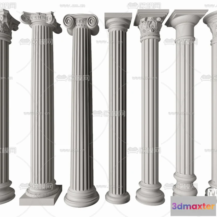 1238834 - PILLAR 3D MODELS - VRAY  CORONA - 3D MODEL - 541