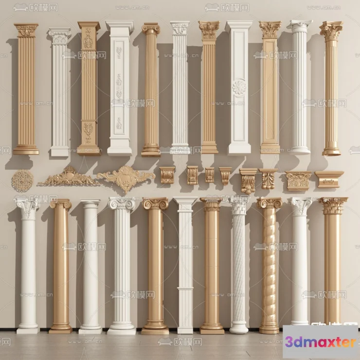 1238842 - PILLAR 3D MODELS - VRAY  CORONA - 3D MODEL - 545