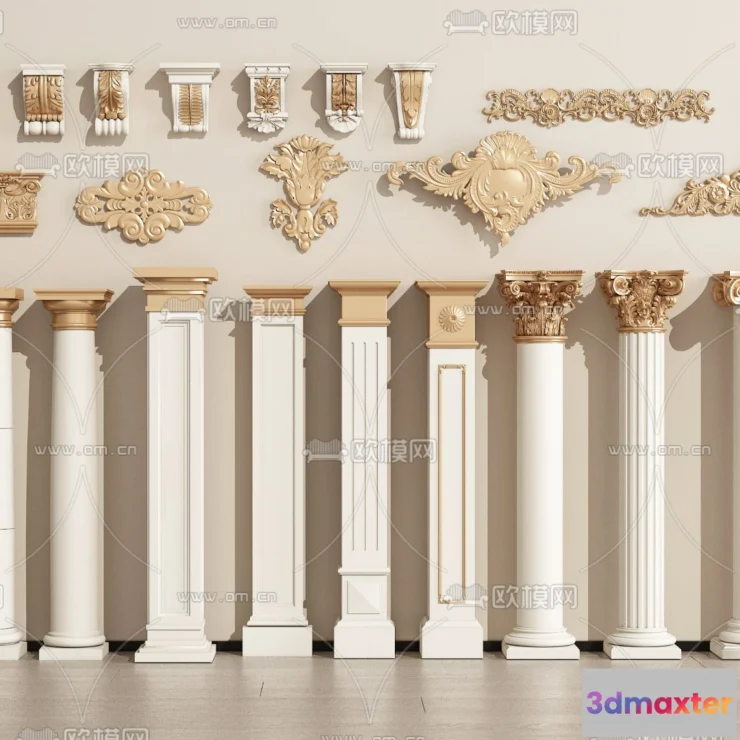 1238846 - PILLAR 3D MODELS - VRAY  CORONA - 3D MODEL - 547