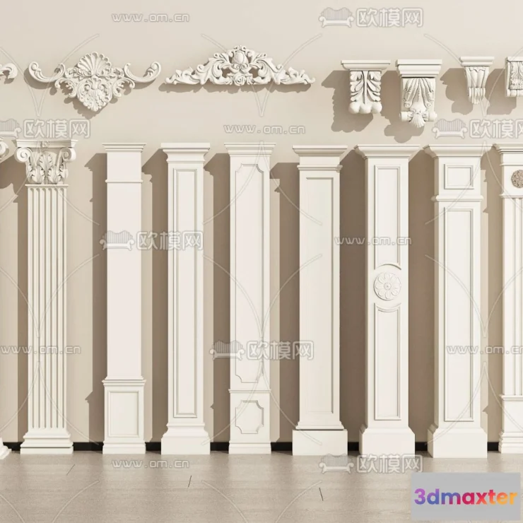 1238852 - PILLAR 3D MODELS - VRAY  CORONA - 3D MODEL - 550