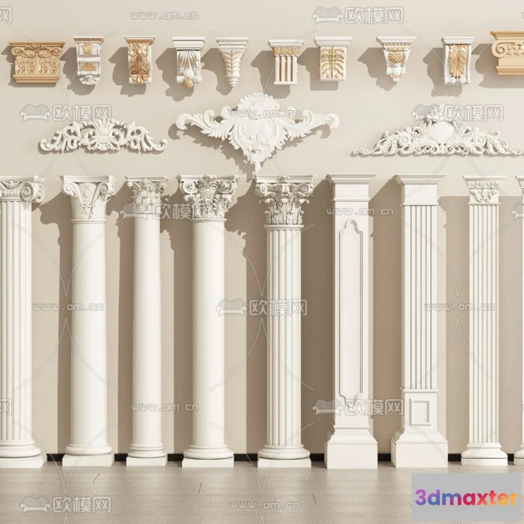 1238856 - PILLAR 3D MODELS - VRAY  CORONA - 3D MODEL - 552
