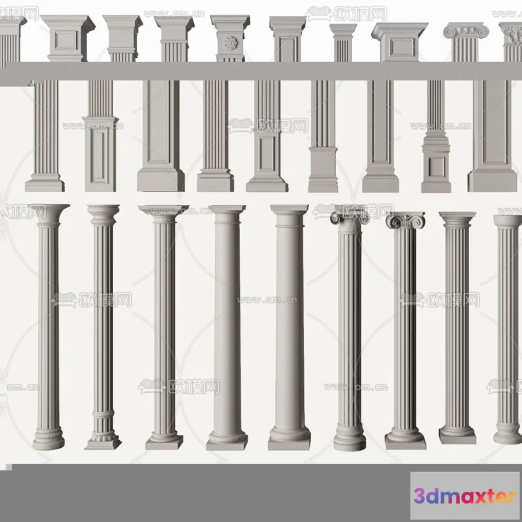 1238866 - PILLAR 3D MODELS - VRAY  CORONA - 3D MODEL - 557