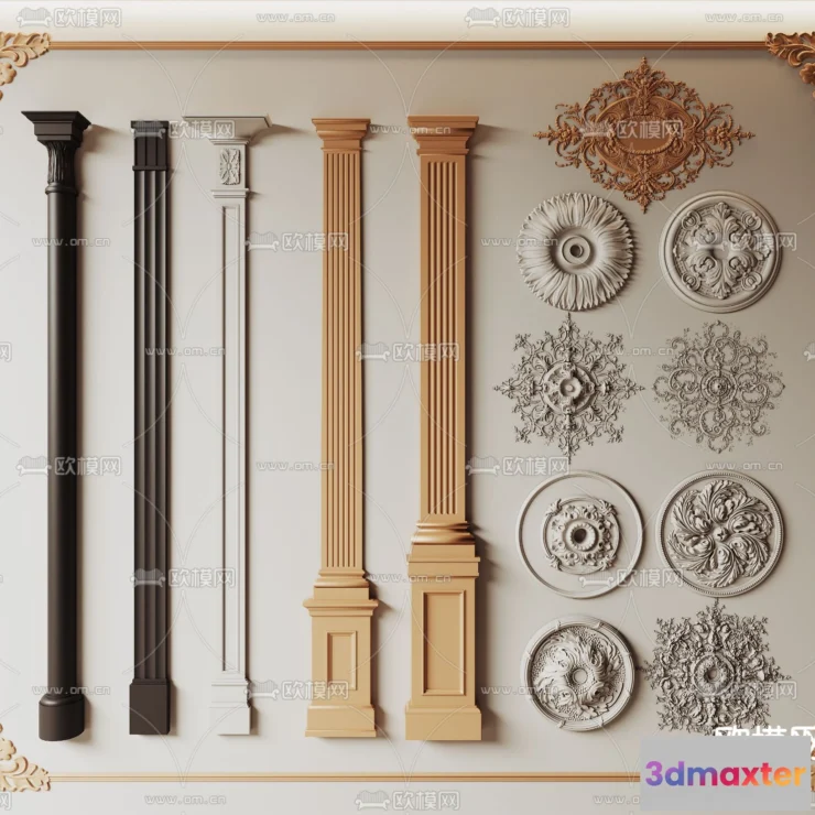 1238870 - PILLAR 3D MODELS - VRAY  CORONA - 3D MODEL - 559