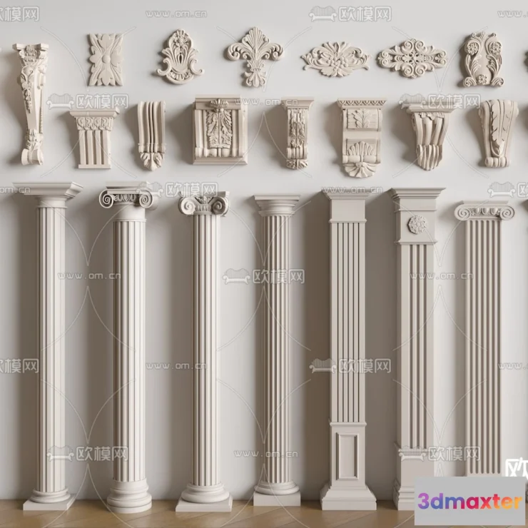 1238872 - PILLAR 3D MODELS - VRAY  CORONA - 3D MODEL - 560