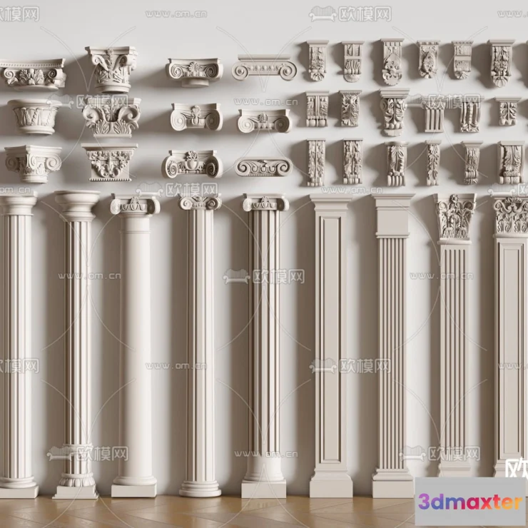 1238882 - PILLAR 3D MODELS - VRAY  CORONA - 3D MODEL - 565