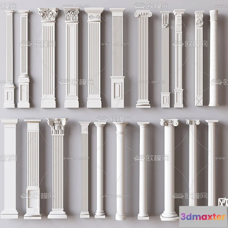 1238886 - PILLAR 3D MODELS - VRAY  CORONA - 3D MODEL - 567